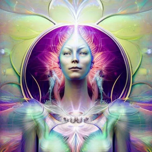 Kavellion , Goddess Gaia with a beautiful dreamscape inside, studio product photography, centered, super highly detailed, professional digital painting, artstation, concept art, smooth, sharp focus, extreme illustration, unreal engine 5, photorealism, beautiful, cinematic, art by artgerm and rutkowski and alphonse mucha and loish and wlop