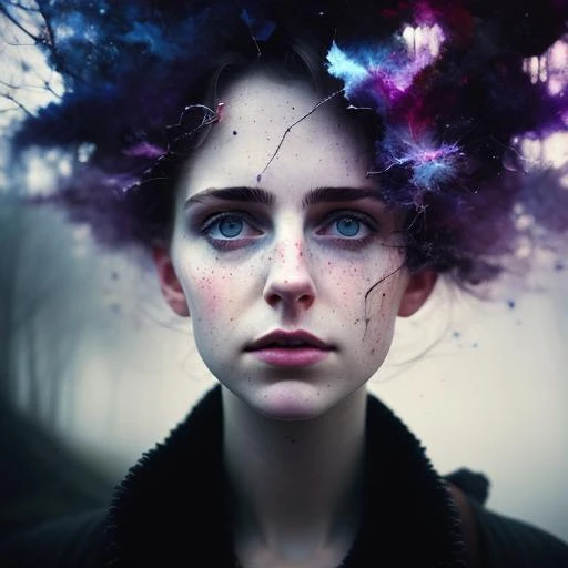 (shot from below:0.9),(cinematic look:1.55),night, [[soft cinematic light, adobe lightroom, photolab, hdr, intricate, highly detailed]], Wasteland, complex background, (depth of field), epic realistic, mystical haze, (by alan kenny, agnes cecile:1.2)