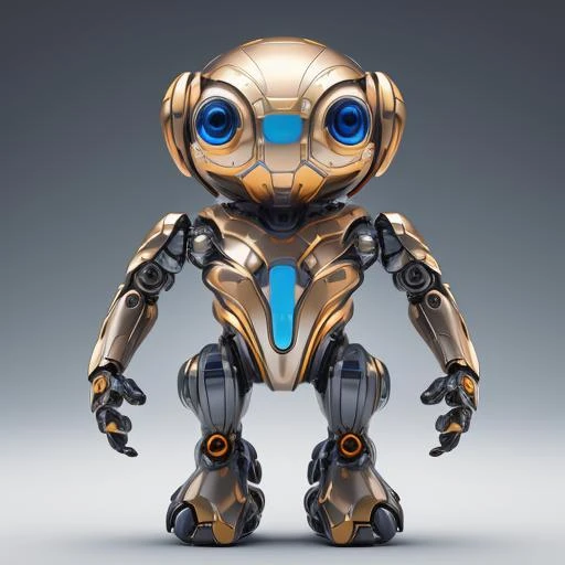 product photo of a futuristic cute small robot, by artgerm and greg rutkowski and marc newson, alphonse mucha, zaha hadid, volumetric light, detailed, octane render, midsommar