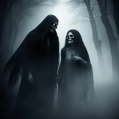 Dual-natured, you echo through the midnight halls, a disconcerting presence that is never fully understood. Communication is your macabre game, a chilling conversation between the living and the dead. You are the ghostly whisper in the wind that laughs in two distinct voices., best quality, high quality, good