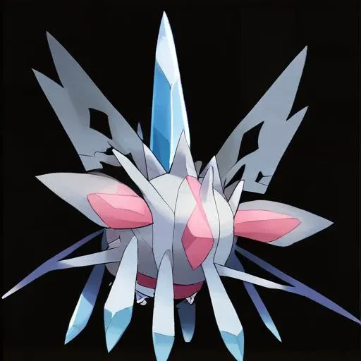 Concept art in the style of Ken Sugimori, drawing of <lora:pokemon_pony_xl:1.0>, Type: Water, Type: Bug Egg Group: Human-Like Its wingbeats create a Gray breeze, known to have healing properties for those who feel it.,The monster has a crown of Magenta spikes around its head, signifying its status within its group.,Its eyelashes are long and Orange, serving as a defense mechanism against debris,On its back are crystal-like formations that change Copper depending on its mood,The creature's claws are retractable and sharp enough to cut through steel, score_9, score_8_up, score_7_up, score_6_up, score_5_up, score_4_up. In a natural environment, (Masterpiece:1.3) (best quality:1.2) (high quality:1.1)