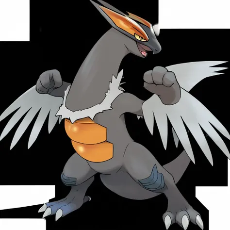 <lora:pokemon_pony_xl:0.8>, Type: Flying, Type: Dragon Egg Group: Grass It has a series of Bronze bands around its legs that store kinetic energy for bursts of speed,The animal's skin can absorb Magenta light and release it slowly over time glowing softly in the dark,Its fur can absorb Orange light turning the creature into a glowing beacon during the night,It has a Magenta ribbon-like appendage that it twirls to communicate or during its intricate mating dance,The monster's feet end in sharp, Purple talons capable of gripping onto any surface,Its ears can swivel independently, capturing sounds from all directions to pinpoint the location of threats or prey,Its fur patterns shift and change forming Magenta symbols that are said to predict Dark Fairy events,Its eyelashes are long and Gray, serving as a defense mechanism against debris,Its skin is dotted with Blue luminescent spots that guide its path in the deepest darkness of its habitat,The creature's knuckles are enlarged, housing glands that produce a sticky substance, score_9, score_8_up, score_7_up, score_6_up, score_5_up, score_4_up.  Simple black background, (Masterpiece:1.3) (best quality:1.2) (high quality:1.1)