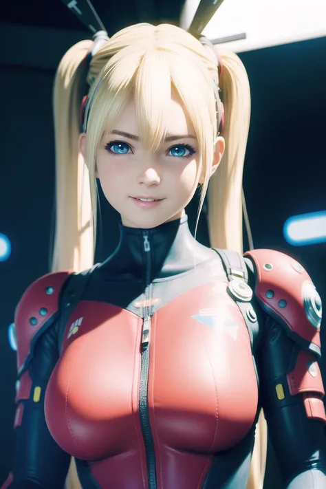 ((Marie Rose from DOA)), (portrait),(half body), 1girl, 18 y/o, (Cyberpunk 2077 , dressing high detailed Evangelion red suit), plugsuit, Cyberpunk bodysuit, , happy, ( in the cockpit of a mecha),
(epic cinematic action shot photo of fully robotic cyborg),
1 girl, cute, solo, <lora:doa_marie_rose:0.8> ,
FEMININE, detailed 8K wallpaper, best quality,  (realistic, photo-realistic:1.4),   (nose blush), (smile:1.1), (closed mouth), small_breasts, beautiful detailed eyes, floating hair, (INTRICATE),(HIGH DETAIL),SHARP,