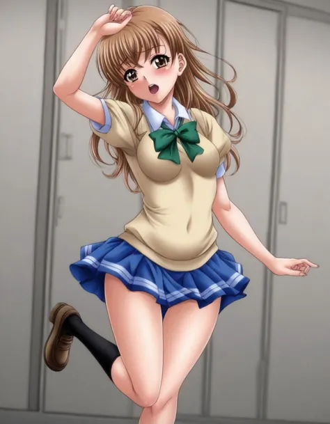 <lora:lcm-animaginexl-3_1:1> masterpiece, best quality, very aesthetic, absurdres,1girl,misaka mikoto, tokiwadai school uniform,
<lora:MIZUKI_PONYXL:1>