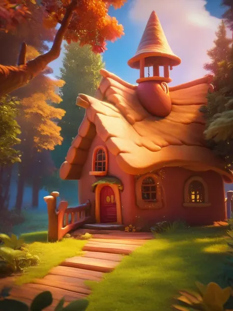 score_9, score_8_up, score_7_up, score_6_up, detailed background, cinematic, forest, big tree, magic vibe, wooden house, no humans, green vegetation,
<lora:DisneyStudios_style:0.8> DisneyStyleXLP