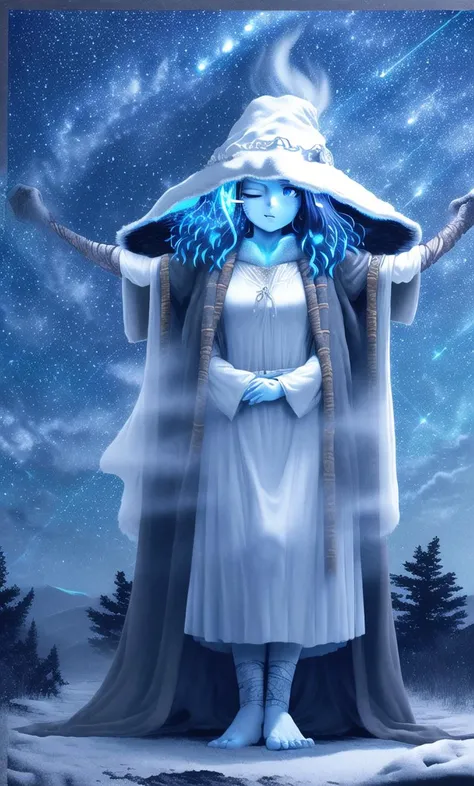 best quality, 1girl,( extra arms:1.4), blue eyes, one eye closed, fully clothed, cloak, looking at viewer, dynamic pose, full moon, corneo_ranni ,crossed arms,sitting,wizard robe, <hypernet:sxzBloom_sxzBloom:0.6> <lora:LoconLoraOctansStyle_loconV10:1>octans, sky, star (sky), scenery, starry sky, night,