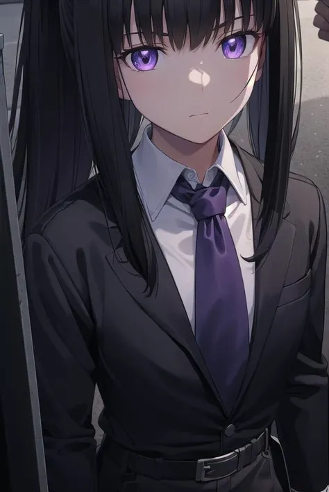 takinainoue, <lyco:takinainouechickeiii-lyco-nochekaiser:1>, 
inoue takina, long hair, bangs, ponytail, black hair, (purple eyes:1.2),
BREAK gloves, long sleeves, jacket, necktie, black gloves, collared shirt, belt, pants, vest, black jacket, black pants, formal, suit, red necktie, headset, black suit, earpiece,
BREAK looking at viewer, (cowboy shot:1.5),
BREAK indoors, restaurant,
BREAK <lyco:GoodHands-beta2:1>, (masterpiece:1.2), best quality, high resolution, unity 8k wallpaper, (illustration:0.8), (beautiful detailed eyes:1.6), extremely detailed face, perfect lighting, extremely detailed CG, (perfect hands, perfect anatomy),