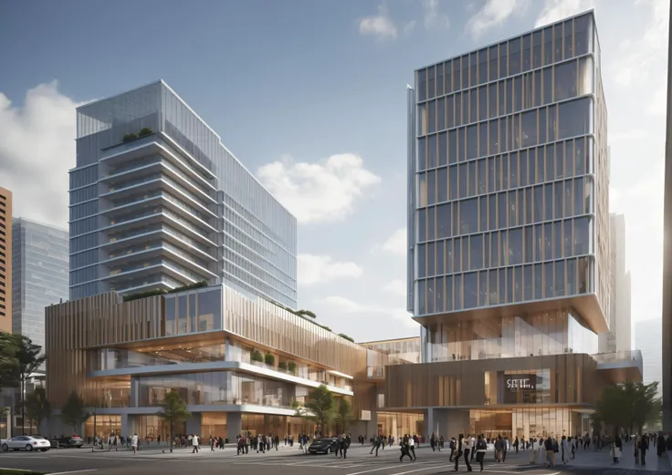 Editorial photography, exterior view, ((eye-level view)), ground, ((street view)),airi_street view, <lyco:airi_view_street:0.3> (( (David Chipperfield:1.2), Eduardo Souto de Moura, stone façade )), shopping complex, commercial facade, large shopping mall, multi-level commercial, high density, urban complex, Flagship store, commercial architecture, . plaza, landscape design, leaf, pavement, detailed facade, facade details, Editorial photography, exterior view, architecture photography, HQ, high quality <lyco:airi_exterior_commercial_shoppingmall&village:0.5>, <lyco:airi_exterior_infrastruture_sunkenplaza:0.3>