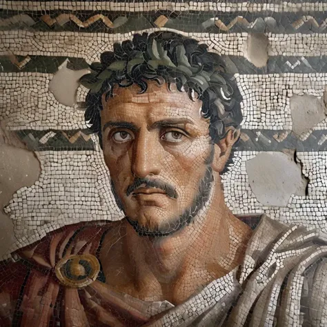 cinematic photo roman mosaic of a man  <lora:Roman_Mosaic:1>, 35mm photograph, film, bokeh,  professional, 4k, highly detailed