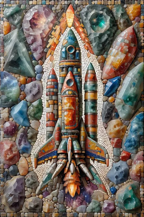 <lora:ral-ntrgmstn-sdxl:0.9>,<lora:Roman_Mosaic:0.8>,a highly detailed pastel oil painting of ral-ntrgmstn roman mosaic of rocket,, (masterpiece, best quality, high quality, highres, ultra-detailed),