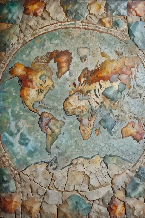 <lora:ral-ntrgmstn-sdxl:0.9>,<lora:Roman_Mosaic:0.8>,a highly detailed pastel oil painting of ral-ntrgmstn roman mosaic of world map, (masterpiece, best quality, high quality, highres, ultra-detailed),
