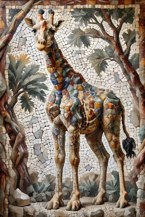 <lora:ral-ntrgmstn-sdxl:0.9>,<lora:Roman_Mosaic:0.8>,a highly detailed pastel oil painting of ral-ntrgmstn roman mosaic of giraffe,full body,, (masterpiece, best quality, high quality, highres, ultra-detailed),