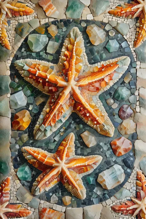 <lora:ral-ntrgmstn-sdxl:0.9>,<lora:Roman_Mosaic:0.8>,a highly detailed pastel oil painting of ral-ntrgmstn roman mosaic of starfish,, (masterpiece, best quality, high quality, highres, ultra-detailed),