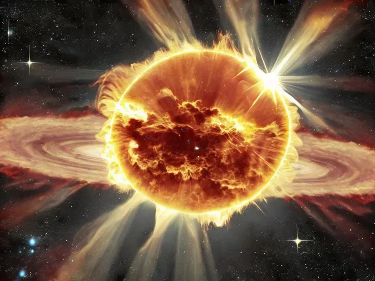 the sun exploding into a supernova
