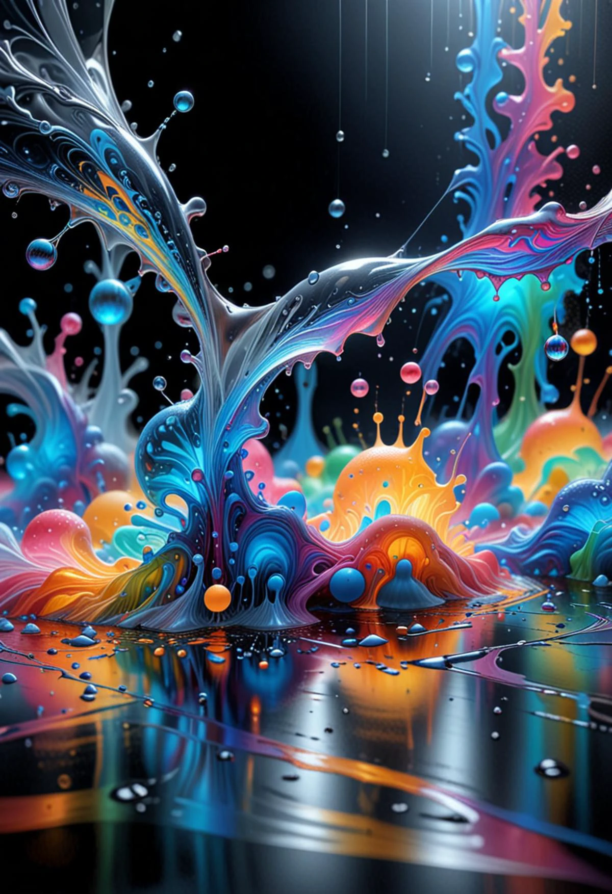 diffusion
noun
dif·âfu·âsion di-Ëfyü-zhÉn
the state of being spread out or transmitted especially by contact : the action of diffusing.
the diffusion of knowledge.
prolixity, diffuseness.
a chemistry, the process whereby particles of liquids, gases, or solids intermingle as the result of their spontaneous movement caused by thermal agitation and in dissolved substances move from a region of higher to one of lower concentration.
physics reflection of light by a rough reflecting surface.
transmission of light through a translucent material, scattering.
the spread of cultural elements from one area or group of people to others by contact.
photography, the softening of sharp outlines in an image.
(digital art oil painting, ink), (Use Dream Diffusion Secret Prompt) <lora:ral-realpride-sdxl:0.444> ral-realpride, <lora:ral-rndrps-sdxl:0.555> <lora:detailed_notrigger:0.777> <lora:DetailedEyes_V3:0.888> <lora:luxart:0.999>