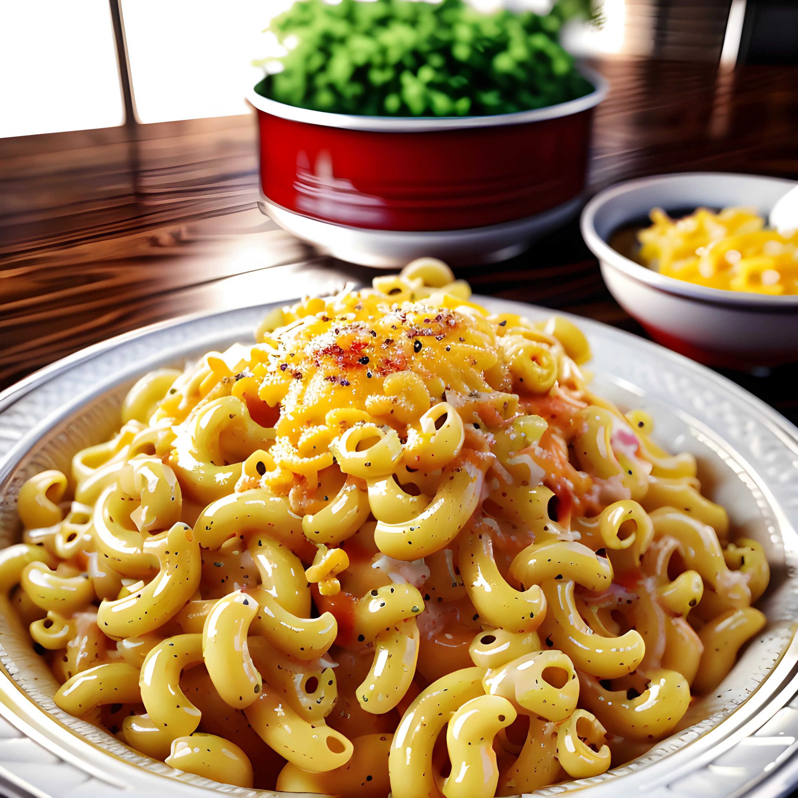 ! 3d render, depth of field, epic realistic textures, highly detailed macaroni and cheese, expressive, abstract, ultra detailed, dynamic lighting, concept art, leading lines, rule of thirds, hdr, 8k, unreal engine 5, octane render, trending on artstation, inspired by walt disney