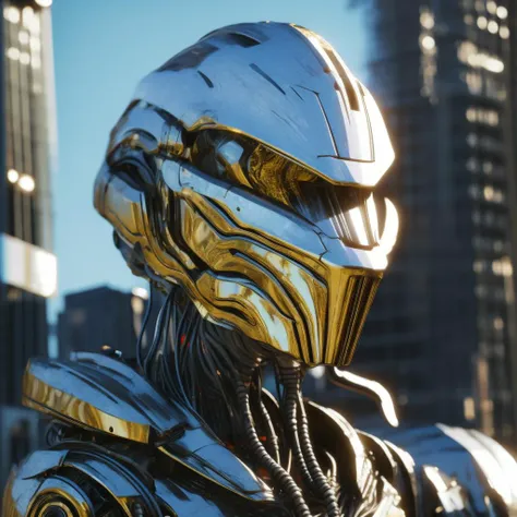 White armor robot,(highly details:1.5),unreal engine,3d render,film photograhpy, complex 3d render ultra detailed of a beautiful porcelain profile woman android face, (cyborg:1.3), robotic parts, 150 mm, beautiful studio soft light, rim light, vibrant details, luxurious cyberpunk, lace, hyperrealistic, anatomical, facial muscles, cable electric wires, microchip, elegant, beautiful background, octane render, H. R. Giger style, 8k, best quality, masterpiece, illustration, an extremely delicate and beautiful, extremely detailed ,CG ,unity ,wallpaper, (realistic, photo-realistic:1.37),Amazing, finely detail, masterpiece,best quality,official art, extremely detailed CG unity 8k wallpaper, absurdres, incredibly absurdres, robot, silver halmet, full body, sitting,
