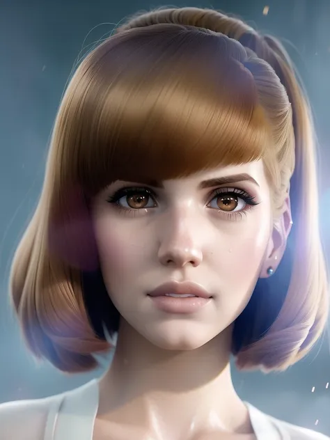 Closeup face portrait of Hayley Williams with 1950's hair style, smooth soft skin, big dreamy eyes, beautiful intricate colored hair, symmetrical, anime wide eyes, soft lighting, detailed face, by makoto shinkai, stanley artgerm lau, wlop, rossdraws, concept art, digital painting, looking into camera