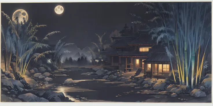 bamboo forest under moon light,
(owl:1.1),rat,
<lora:GuoFeng_Bistu_V2:1>,