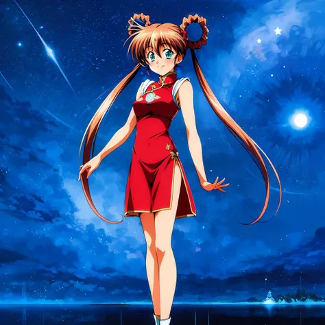 <lora:YohkoMano001:0.6>,<lora:add_detail:0.5>,<lora:noline:0.3>,<lora:boldline:-0.3>,smile,
YohkoMano,1girl,solo,
hair rings,long twin tails,
aqua eyes,
china dress,sleeveless,
full body,standing,starry_sky,