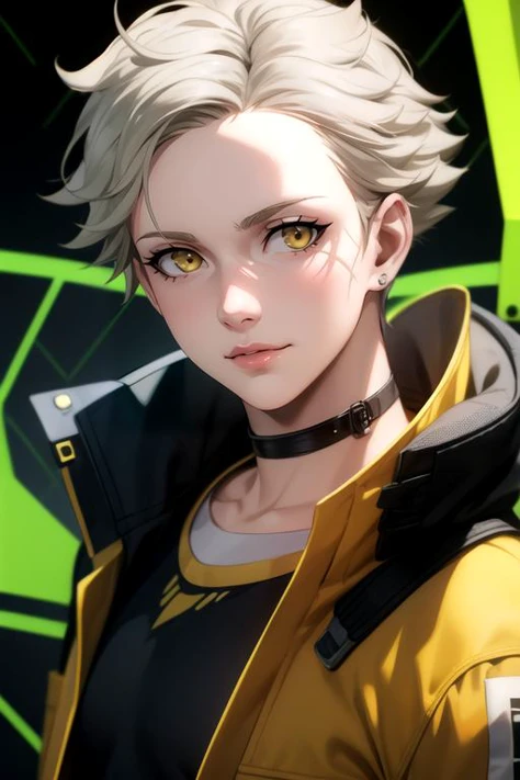 photorealistic, (4k), depth of field, (Masterpiece), (realistic skin texture), extremely detailed, intricate, hyper detailed, high resolution, professional photography, , depth of field, sharp detail, best quality, looking at viewer, 1boy, solo, male focus, <lora:tokio_synduality_noir:0.74>, tokio_synduality_noir, grey hair, yellow eyes, , ranger costume, feminist science fiction, HDR