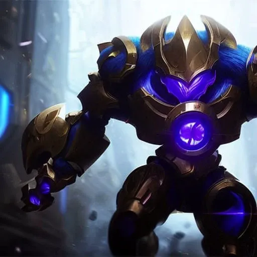 (Award Winning Digital Digital Artwork:1.3), (Masterpiece, Ultra-Detailed, Hyperrealistic:1.3), (Machine Plantigrade golem),(mountain-sized monster, full body),portrait, solo focus,robotic, electronic, neon colored, metal, gears, chrome, silver, shiny, sleek, intricate, art by lol_splash_base