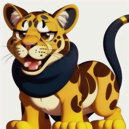 (ocds:1.2) portrait style of cute leopard, fleischer studios, high detailed, 4k <lora:1930Model:1>