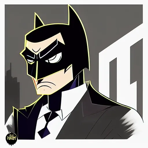 portrait ocds style of batman <lora:1930Model:1>