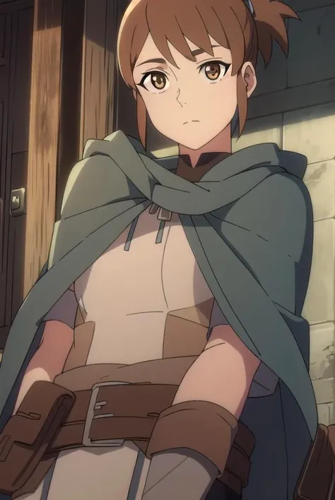 dotamarci, <lyco:marci-LYCORIStest:1>,
marci, bangs, brown hair, (brown eyes:1.5), ponytail, short ponytail,
BREAK belt, cape, armor, cloak, pouch, brown belt, belt pouch,
BREAK looking at viewer,
BREAK outdoors,
BREAK <lora:GoodHands-vanilla:1>, (masterpiece:1.2), best quality, high resolution, unity 8k wallpaper, (illustration:0.8), (beautiful detailed eyes:1.6), extremely detailed face, perfect lighting, extremely detailed CG, (perfect hands, perfect anatomy),
