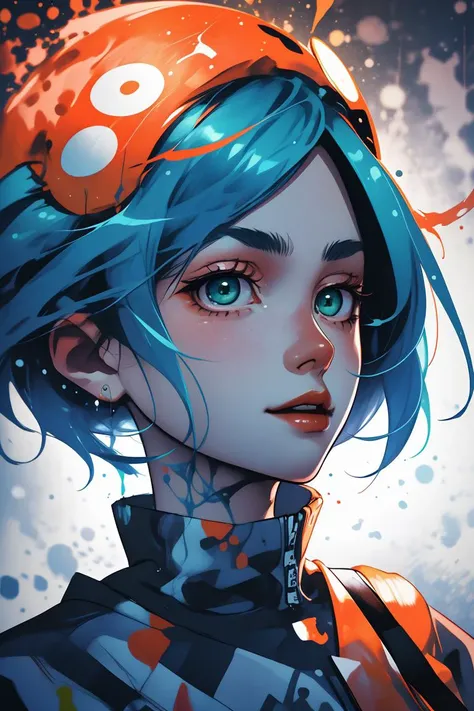 (Stupid Painting:1.3) of (Graphic novel:1.3) a photo of a woman, <lora:zaadyotsugi-v1:0.8> yotsugi_ononoki, ononokihat, yotsugiononoki,(CineColor:1.3),(close portrait:1.3),(Feminine:1.4),(beautiful:1.4),(attractive:1.3),handsome,calendar pose,perfectly detailed eyes,studio lighting,thematic background, <lora:LCM_LoRA_Weights_SD15:1>
