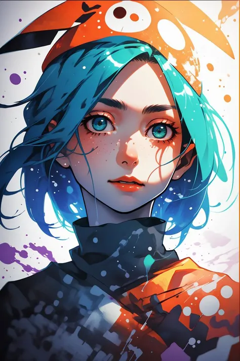 (Cognitive Painting:1.3) of (Cel shaded:1.3) a photo of a woman, <lora:zaadyotsugi-v1:0.8> yotsugi_ononoki, ononokihat, yotsugiononoki,(One Color:1.3),(close portrait:1.3),(Feminine:1.4),(beautiful:1.4),(attractive:1.3),handsome,calendar pose,perfectly detailed eyes,studio lighting,thematic background, <lora:LCM_LoRA_Weights_SD15:1>