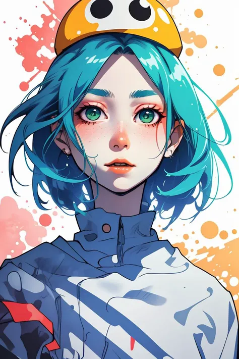 (Bipolar Drawing:1.3) of (Simple illustration:1.3) a photo of a woman, <lora:zaadyotsugi-v1:0.8> yotsugi_ononoki, ononokihat, yotsugiononoki,(Kodak Portra:1.3),(close portrait:1.3),(Feminine:1.4),(beautiful:1.4),(attractive:1.3),handsome,calendar pose,perfectly detailed eyes,studio lighting,thematic background, <lora:LCM_LoRA_Weights_SD15:1>