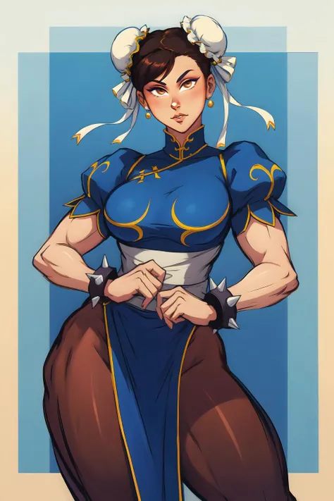 Chun-Li (sf6) black leggings big tits big breasts out