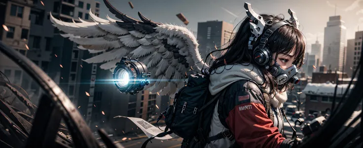 masterpiece,best quality,extremely detailed CG,unity 8k wallpaper,cinematic lighting,dark vibe,sad vibe,lens flare,1girl,techpunk mask,white angel wings,wings,skull
<lora:techpunkmask_v0.5-000002:0.4>,
<lora:more_details:0.3>,
<lora:[LoRa] Gigantic Booster Wings Concept V2:0.2>,, {{masterpiece, best quality, extremely detailed CG, unity 8k wallpaper, cinematic lighting, lens flare}},