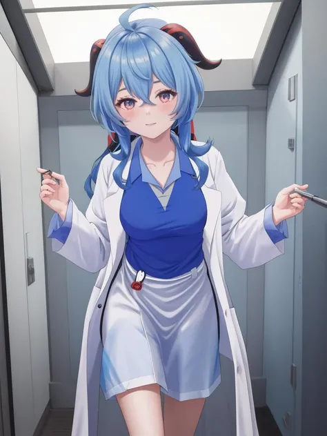 quality\(masterpiece, best quality,8k,wallpaper of extremely detailed CG unit,hight resolution,top-quality,top-quality real texture skin,hyper realisitic,increase the resolution,RAW photos,best qualtiy,highly detailed,the wallpaper\), BREAK ,1girl\(devil girl,,cute,black hair,(blue skin),white nurse costume,nurse hat,pantyhose,red eye,big eyes,eye shining,holding red injection molding,smile,sharp teeth,open mouth,blue horn\), BREAK ,background\(operation room,operation lights, operation bed, many surgery tools,dark room,viscera\),anime style,from below,dynamic angle