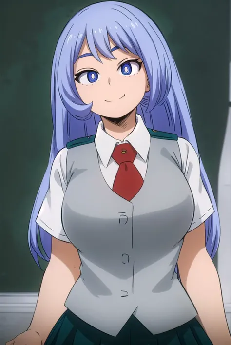nejirehadou, <lyco:nejire hado s3-lyco-nochekaiser:1>,
nejire hado, long hair, blue eyes, blue hair, (bright pupils:1.5), smile,
BREAK skirt, shirt, school uniform, short sleeves, pleated skirt, necktie, collared shirt, vest, red necktie, u.a. school uniform,
BREAK indoors, classroom,
BREAK looking at viewer,
BREAK <lyco:GoodHands-beta2:1>, (masterpiece:1.2), best quality, high resolution, unity 8k wallpaper, (illustration:0.8), (beautiful detailed eyes:1.6), extremely detailed face, perfect lighting, extremely detailed CG, (perfect hands, perfect anatomy),