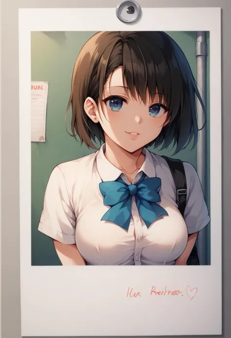 <lora:PONY-ç»-Yabuki Kentarou:0.8> ,score_8_up, <lora:PONY-ç©-èªæç
§:0.8>,1girl,solo,medium breasts,school uniform,pose,polaroid, border, english text, character name, dated, artist name, signature,heart,, uncensored,<lora:add-detail-xl:1>,