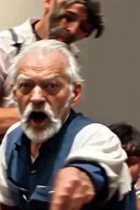 <lora:weirogs_del:1.1>, (brutal old man:1.4), crazy, man