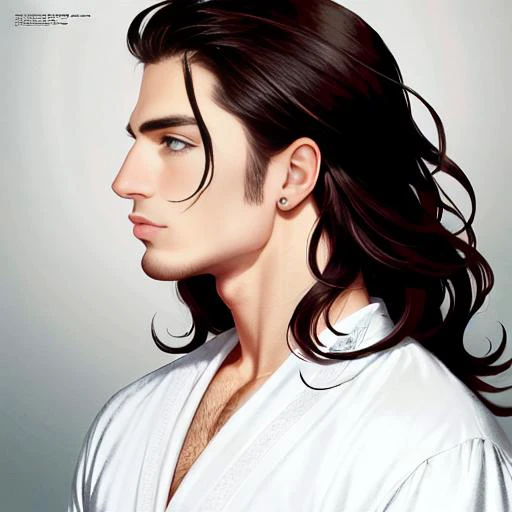 male gellert grindelwald, <lora:balenciaga:3.5>, photo of balenciago fashion, lips pursed, stern aloof look, profile picture, full torso and head in shot, fashion magazine photoshoot, fashionable hairstyle, cheekbones, hair fluffed and down