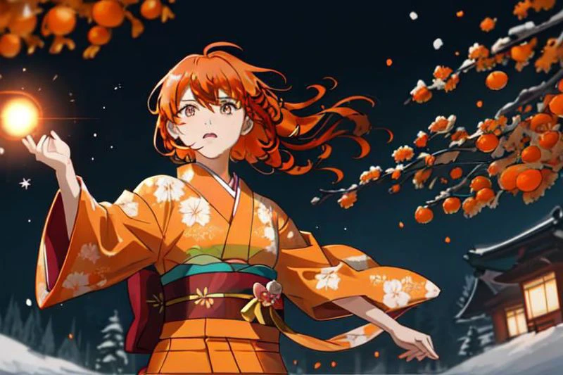 {{{masterpiece}}}, {{{4K8K}}}, {{{4DCG}}}, {{{best quality}}}, {{ultra-detailed}}, {illustration}, {{an extremely delicate and beautiful}},
anime style, key visual, intricate, (highly detailed),
(high shutterspeed,sharp edges:1.3).
at bird's eye view,
A girl flutters her kimono and dances in an arc, in Park with fluttering snow at sunset, feom avobe,
,((Orange haor:1.3), red kimono, pink kimono:1.5),
her dance like a Slowly flowing spiral, her dance like a Slowly flowing vortex,
trajectory of light,
The trajectory of her dance takes on light,
BREAK
{{{masterpiece}}}, {{{4K8K}}},
(Sweaty face:0.8),
,(steam:0.9),(wet:0.9),(sweat:0.9),
(dignified, seriousness:1.3),(quarter open eyes:1.4),
(Spinning like a Coma:1.2), (Drawing light trails:0.8)
danshing,
(black and derk red hair::1.5), (visun brat eyes:1.4), fluttering snow, sunset,
(japanese jinjya's perk:1.3),
BREAK
{{{masterpiece}}}, {{{4K8K}}}, {{{best quality}}}, {{ultra-detailed}}, {illustration}, {{an extremely delicate and beautiful}},
anime style, key visual, intricate, (highly detailed),
Create a 4DCG A girl flutters her kimono and dances in an arc in Park with fluttering snow at sunset in the best quality.