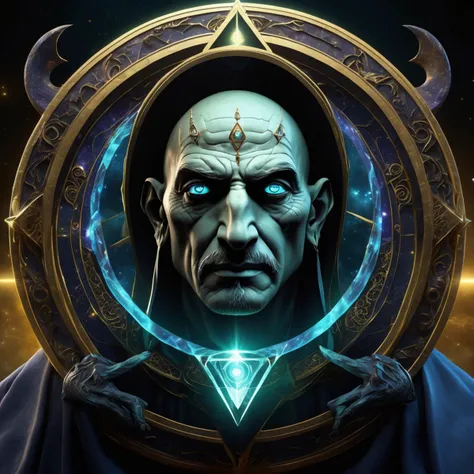 ((best quality)), ((masterpiece)), ((realistic,digital art)), (hyper detailed),DonMD34thM4g1cXL, male , Retirement age Refined, Middle Easterner, Deep blue eyes, Lobed Ears, Pointed Chin with Cleft, Uneven Cheeks, Flat Forehead, Cute Navel, Soul Patch , Light Brown Brush cut hair, Confusion,, Analyzing the glow of a magical crystal, determining its properties, Clairvoyant, (BlazingYellow Celestial ,Time loops,Luminescent,Plasma,Tetrahedron,Oval ,Techno Tornadoes magic:1.0) Harnessing Celestial Bodies , Astral Projection, Leaning backward, projecting consciousness, Enchanted Luminosity<lora:DonMD34thM4g1cXL_v3.0-000015:0.85>