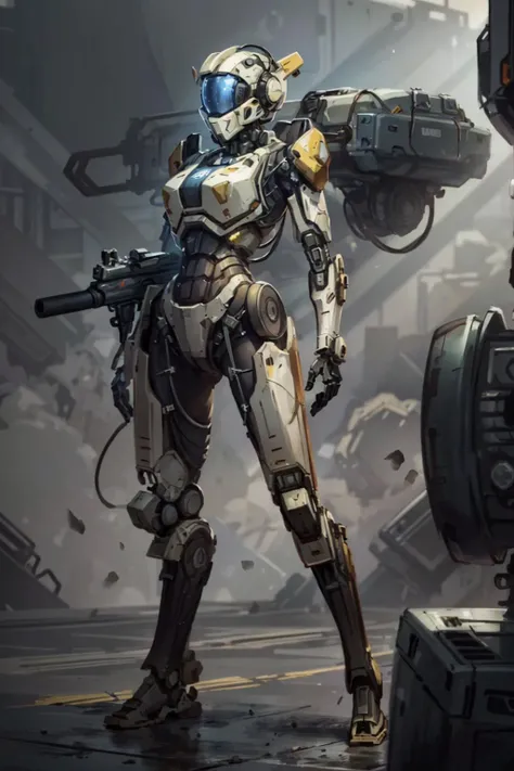 best quality,masterpiece,highres,original,extremely detailed wallpaper,perfect lighting,extremely detailed CG,<lora:add_detail:0.3>,perfect_photography.txt,
<lora:allymech:0.7>,xmech robot,