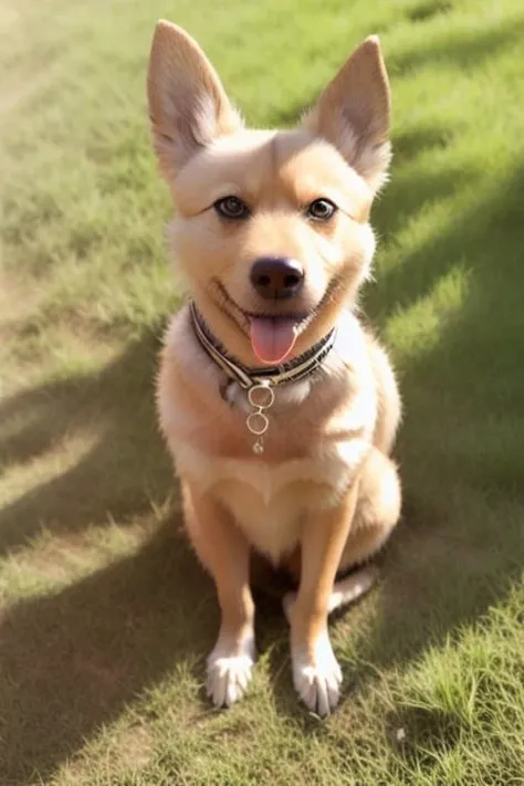 best quality,highly detailed,
一只可爱的柴犬, 在草坪上, 戴着墨镜