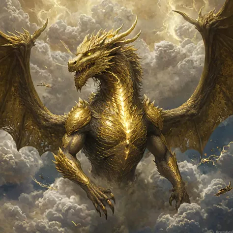<lora:Classic Western Dragons XL>,<lora:xl-shanbailing-1025-eastern dragon-000008:0.8>,<lora:fluffy:0.3>,<lora:xl_more_art-full_v1:0.7>,
realistic,(bailing_eastern dragon:0.8),partially submerged by cloud,large wings expand out of frame,bat wings,
gold chinese dragon suspended in the air and stay in clouds made by swirling glowing magic,wading,
mane,(fluffy:0.5),metal,(gold scales:1.2),endless body,muscular claws,fog,