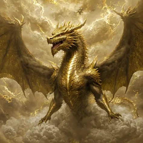 <lora:Classic Western Dragons XL:0.8>,<lora:xl-shanbailing-1025-eastern dragon-000008:0.9>,<lora:fluffy:0.2>,<lora:xl_more_art-full_v1>,<lora:JuggerCineXL2>,
bailing_eastern dragon,partially submerged by cloud,large wings expand out of frame,bat wings,dragon wings,wading,
gold chinese dragon suspended in the air and stay in clouds made by swirling glowing magic,fog,
mane,(fluffy:0.2),metal,gold scales,gold,endless body,muscular,strong,