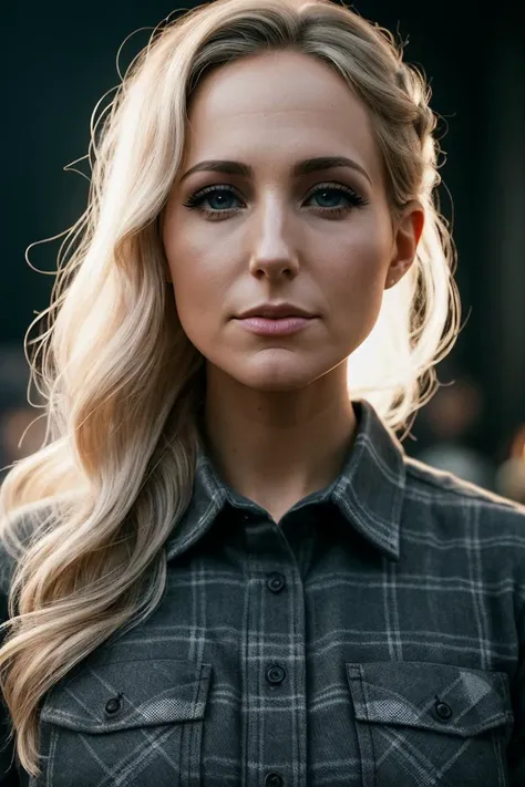 beautiful woman (EPN1kk1Gl4s3r:.99): a woman at a (party:1.1), perfect space buns, wearing sexy gray (Flannel Shirt), (crowd of people in background:1.1), (at a pompous theatre), (face focus), modelshoot style, (extremely detailed CG unity 8k wallpaper), professional majestic (photography by Arnold Franz Brasz:1.1), 24mm, exposure blend, hdr, extremely intricate, High (Detail:1.1), dramatic, soft cinematic light, (looking at viewer), (detailed pupils), 4k textures, soft cinematic light, elegant, ((((cinematic look)))), soothing tones, insane details, hyperdetailed, ("In Jernau we trust!":1.1)