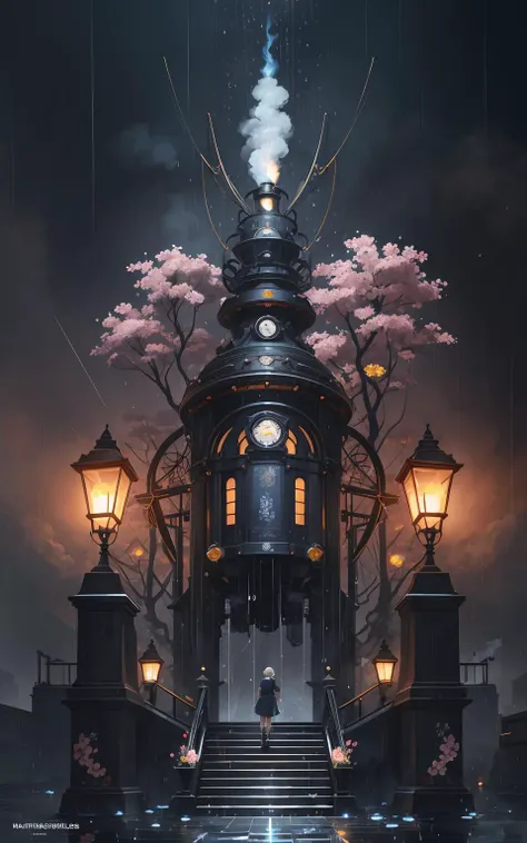 (masterpiece), (best_quality), (ultra-detailed), (illustration), (welcoming), ("the Glorious Apparatus, Smoky":1.2), (masterpiece), (best_quality), (illustration), anime  background, official art, dizzying location design,(raining:1.3), a (timeless, floral:1.3)Faroe Islander dungeon between dimensions[, trending on artstation::0.4], absurdres, official art, vivid color, finely detailed, hyper detailed, 8k, high resolution illustration, absurdres, intricate detail