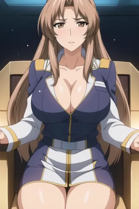 girl1people,20 years,young woman,brown hair,bangs,brown eyes,
space battleship, (army uniform, army,white color_Jacket,white color_uniform,white shirt,Tight Skirt,),
perfect eyes, perfect face,expressive eyes,looking at the viewer, in the center of the image,cowboy shot,stylish pose,
official art,Highly detailed CG Unity 8K wallpaper, perfect lighting,colorful, bright_front_face_lit,shiny skin,
(masterpiece:1.0),(Highest_quality:1.0), 超High resolution,4k,Super detailed,
photo shoot, 8K, HDR, High resolution, disorganized:1.2, kodak portrait 400, film grain, blurred background, Bokeh:1.2, Lens flare, (lively_color:1.2)
(beautiful,big breasts:1.4), (beautiful_face:1.3),(slim_waist:1.2),(beautiful_thighs:1.5),