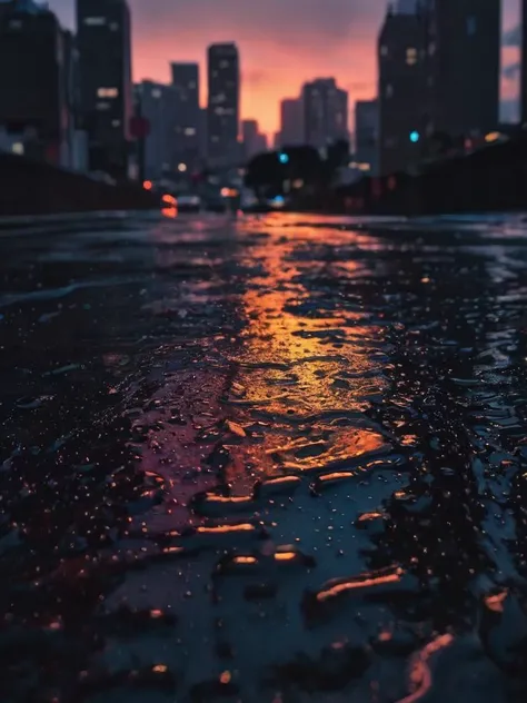 wet, sunset, cool, detailed, art Liam Wong  <lora:SDXL_Black_Sa_May:0.8> black