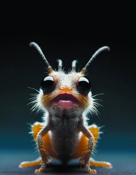 a small offended micro creature looking back up into the microscope <lora:SDXL_Black_Sa_May:0.8>,by diegocr